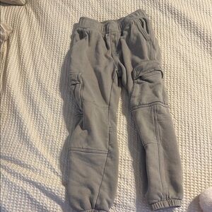Kids Gray Cargo Joggers